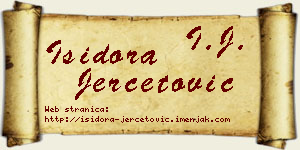 Isidora Jerčetović vizit kartica